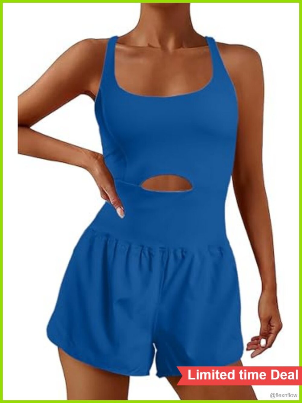 Womens Workout Romper Padded Bra Athletic Tennis Gym Jumpsuit